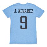 Shop julián Álvarez argentina national team 1863fc player retro tri-blend t-shirt – light blue – Mexico Football Shirts & World Cup Jerseys