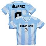 Shop julián Álvarez argentina national team vive la fete football jersey – light blue – Mexico Football Shirts & World Cup Jerseys