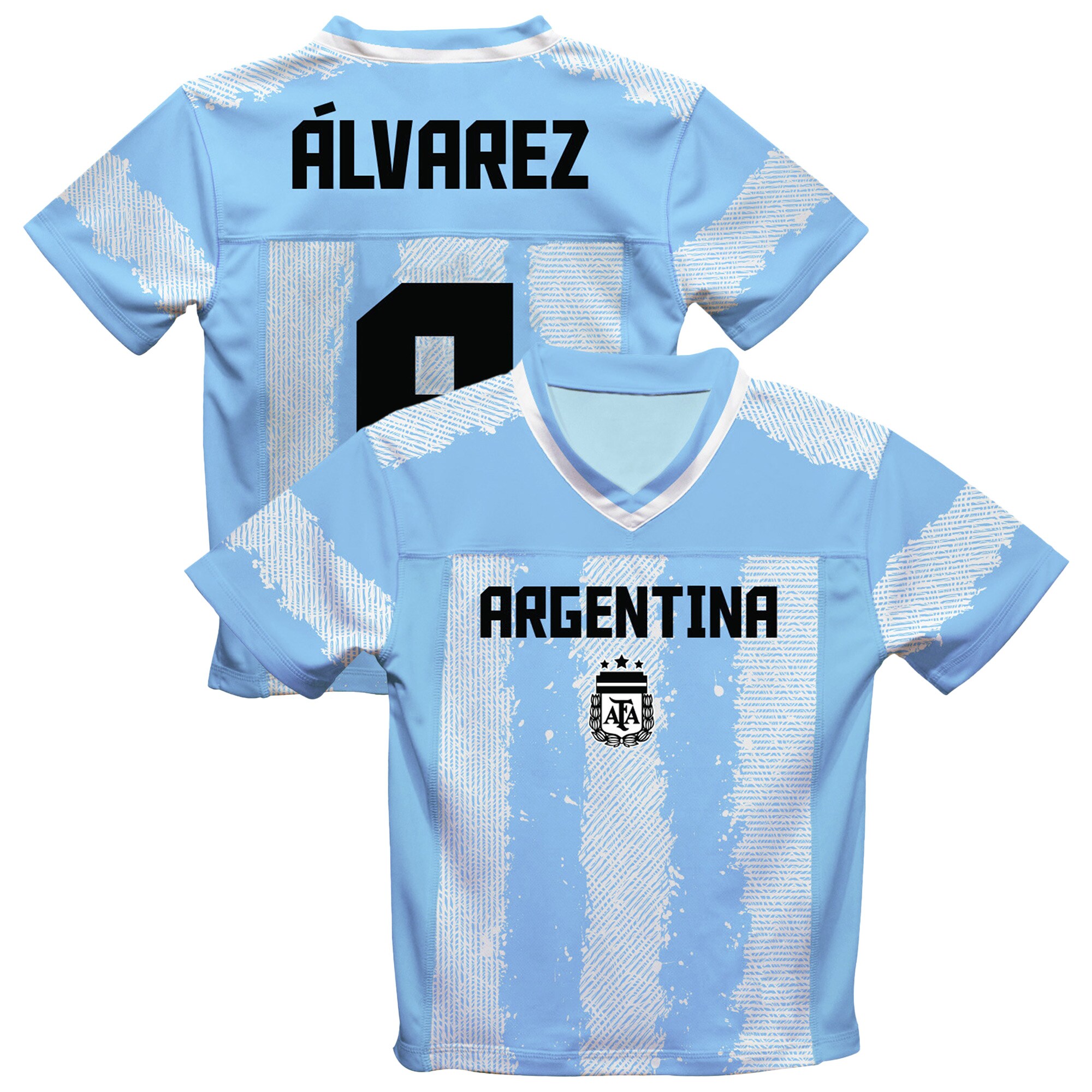 Shop julián Álvarez argentina national team vive la fete football jersey – light blue – Mexico Football Shirts & World Cup Jerseys