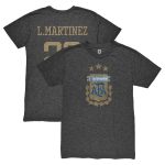 Shop lautaro martinez argentina national team 1863fc retro player tri-blend t-shirt – black – Mexico Football Shirts & World Cup Jerseys