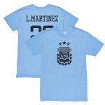 Shop lautaro martinez argentina national team 1863fc retro player tri-blend t-shirt – light blue – Mexico Football Shirts & World Cup Jerseys