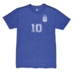 Shop lionel messi argentina national team 1863fc retro name amp number tri-blend t-shirt – blue – Mexico Football Shirts & World Cup Jerseys