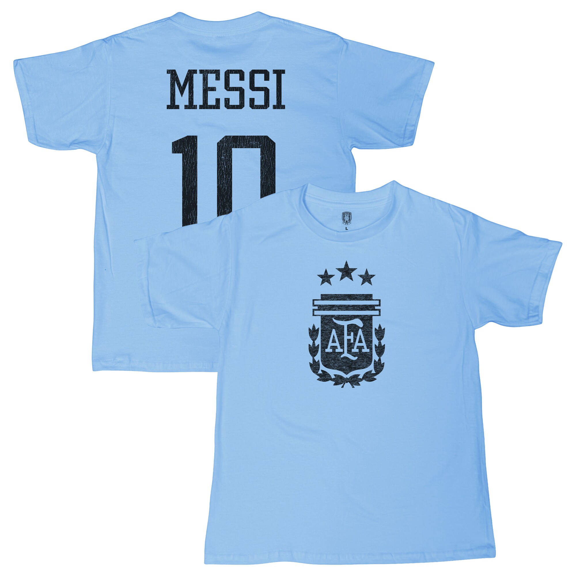 Shop lionel messi argentina national team 1863fc youth name amp number t-shirt – light blue – Mexico Football Shirts & World Cup Jerseys