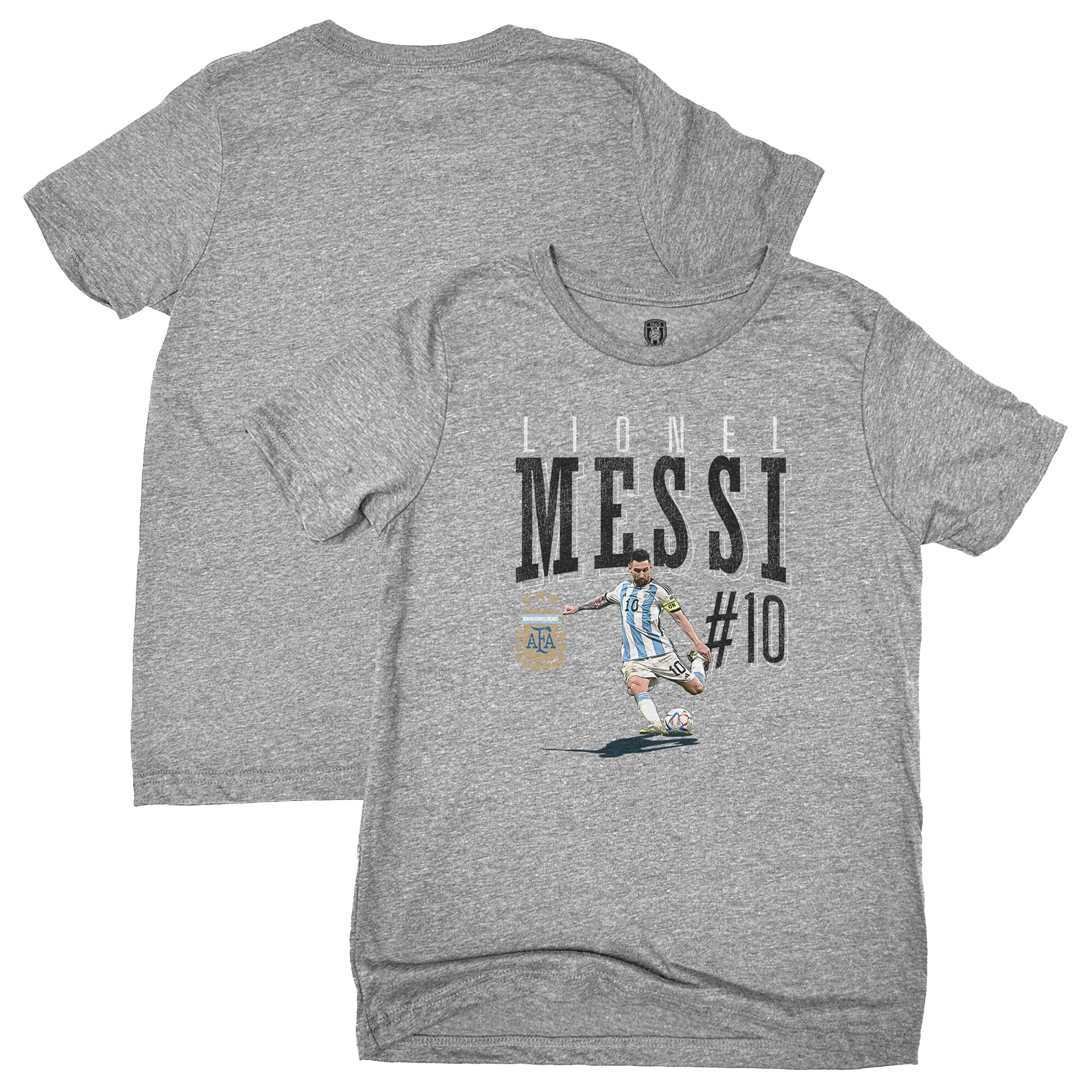 Shop lionel messi argentina national team 1863fc youth snapshot t-shirt – heather gray – Mexico Football Shirts & World Cup Jerseys