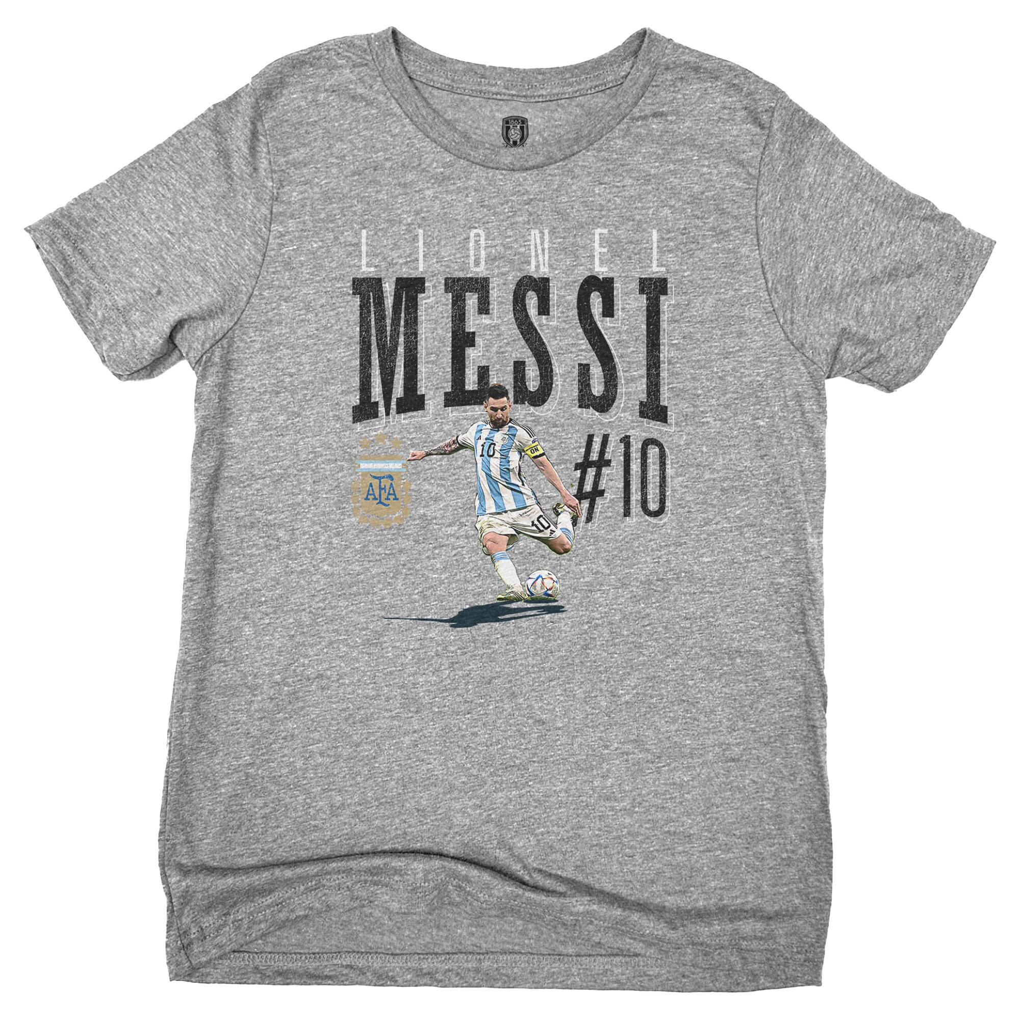 Shop lionel messi argentina national team 1863fc youth snapshot t-shirt – heather gray – Mexico Football Shirts & World Cup Jerseys