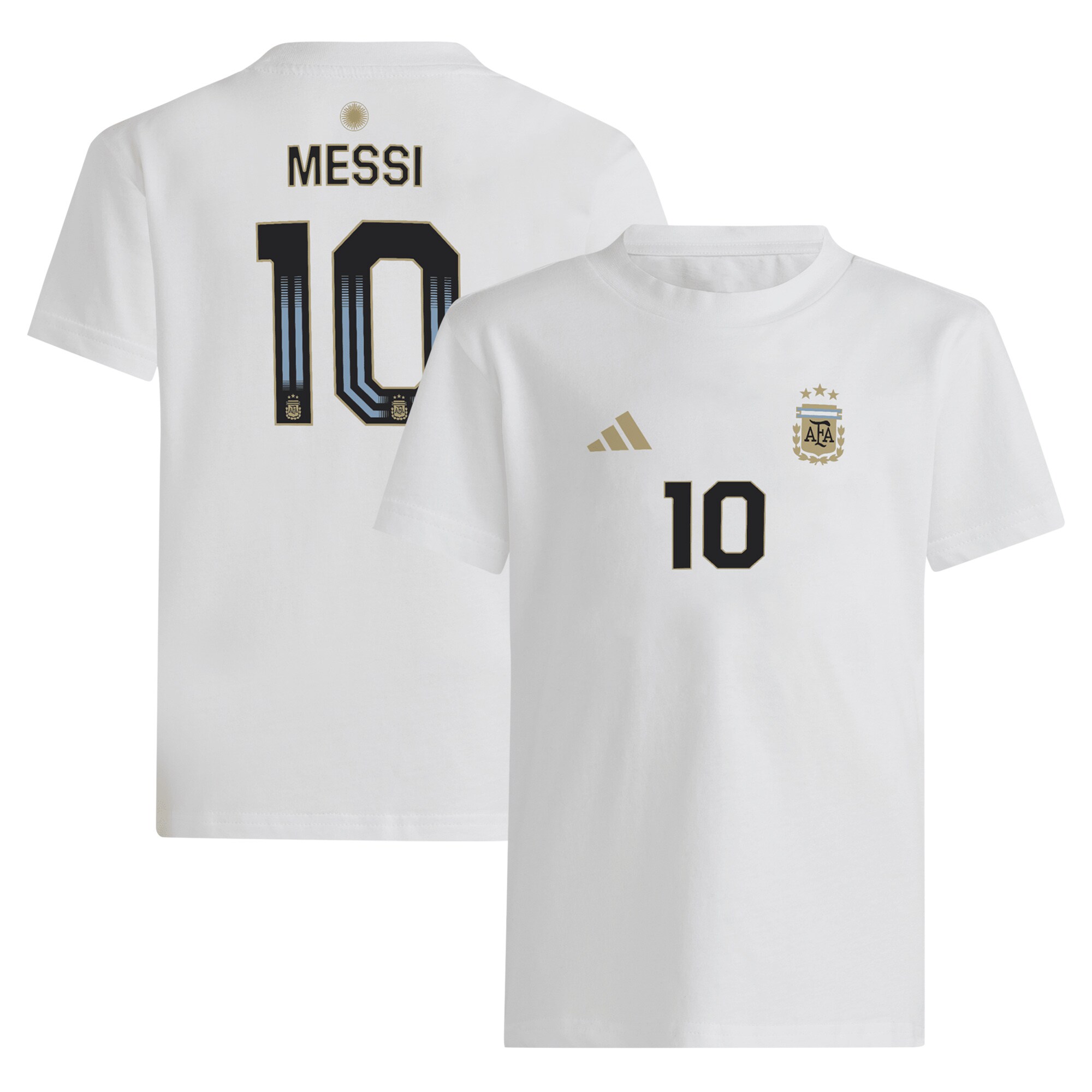 Shop lionel messi argentina national team adidas youth name amp number t-shirt – white – Mexico Football Shirts & World Cup Jerseys