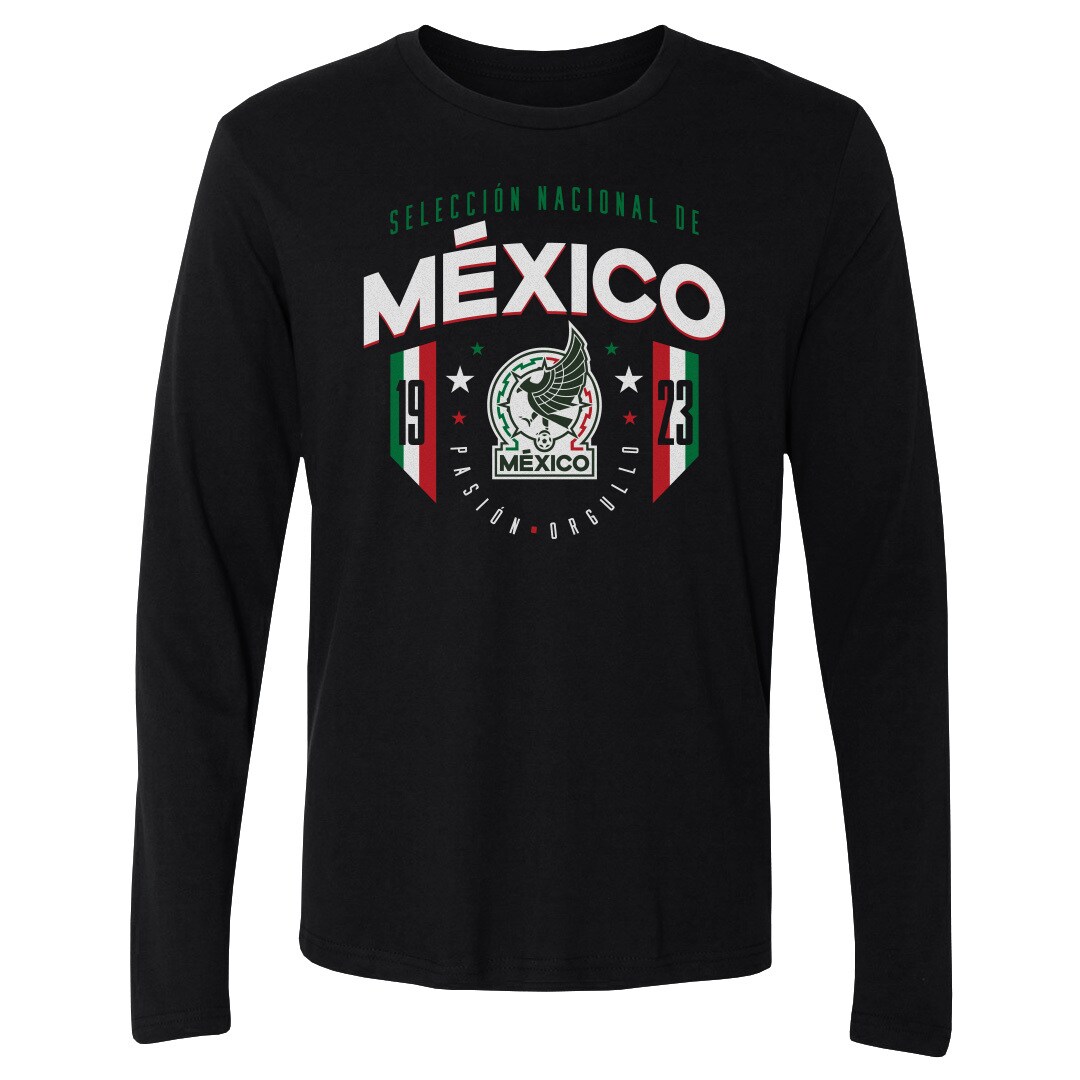 Shop mexico national team 500 level 1923 long sleeve t-shirt – black – Mexico Football Shirts & World Cup Jerseys