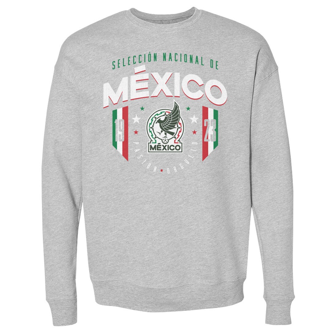 Shop mexico national team 500 level 1923 pullover sweatshirt – heather gray – Mexico Football Shirts & World Cup Jerseys