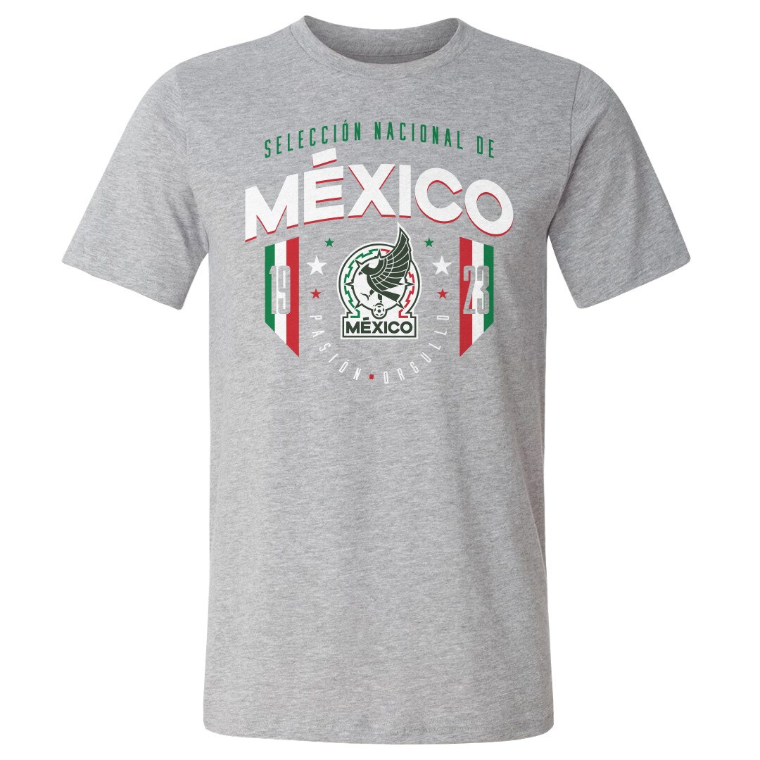 Shop mexico national team 500 level 1923 t-shirt – heather gray – Mexico Football Shirts & World Cup Jerseys