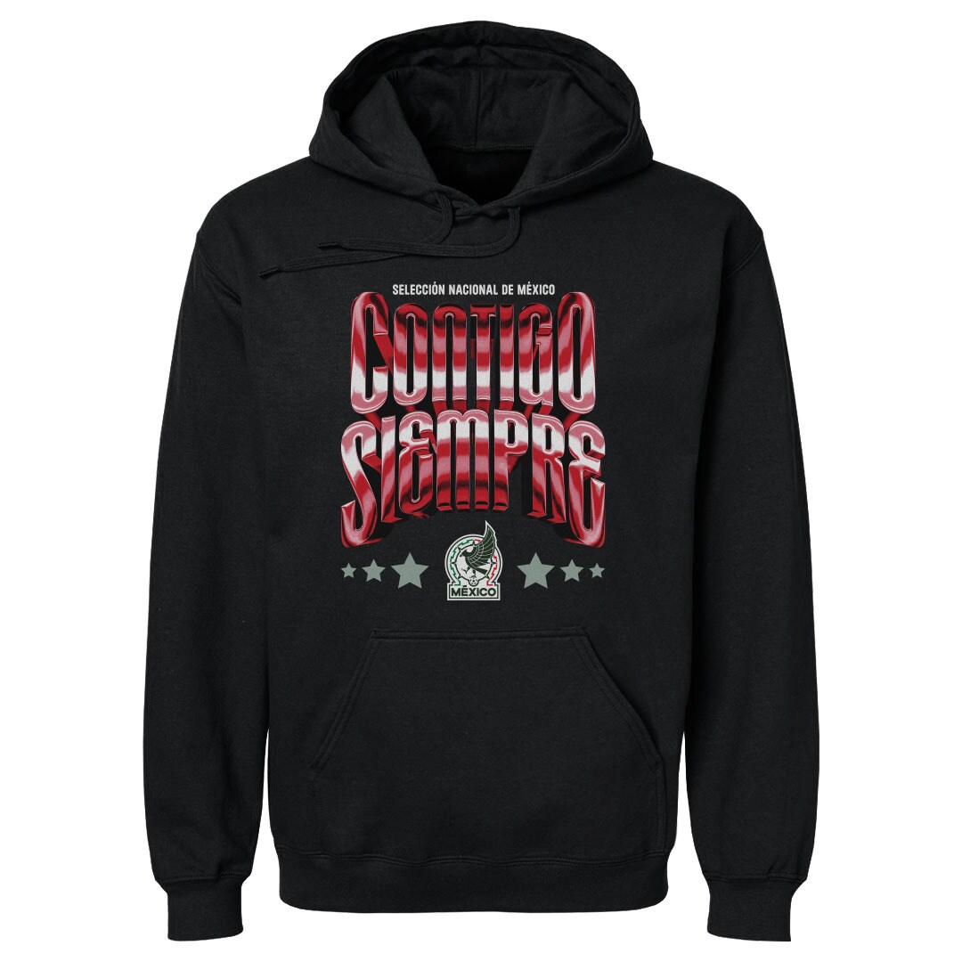 Shop mexico national team 500 level contigo siempre vintage pullover hoodie – black – Mexico Football Shirts & World Cup Jerseys