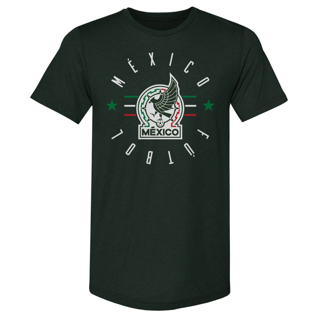 Shop mexico national team 500 level futbol premium tri-blend t-shirt – forest green – Mexico Football Shirts & World Cup Jerseys