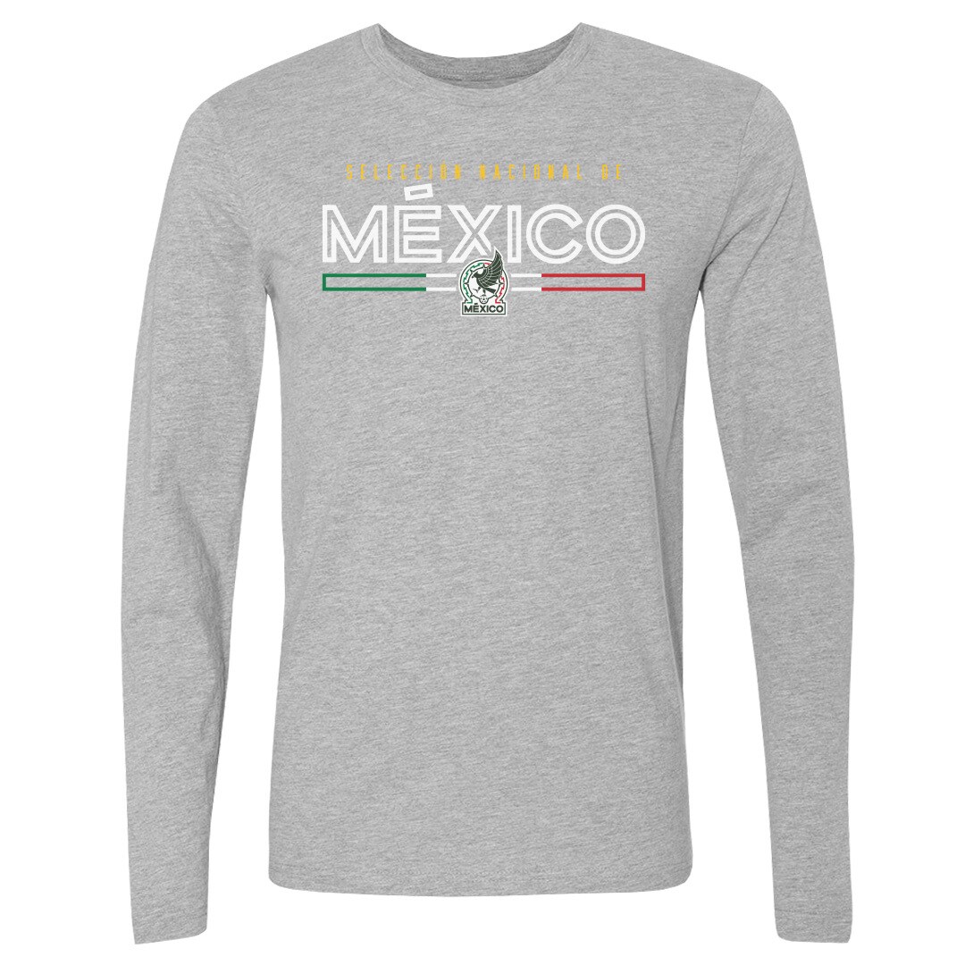 Shop mexico national team 500 level inline long sleeve t-shirt – heather gray – Mexico Football Shirts & World Cup Jerseys