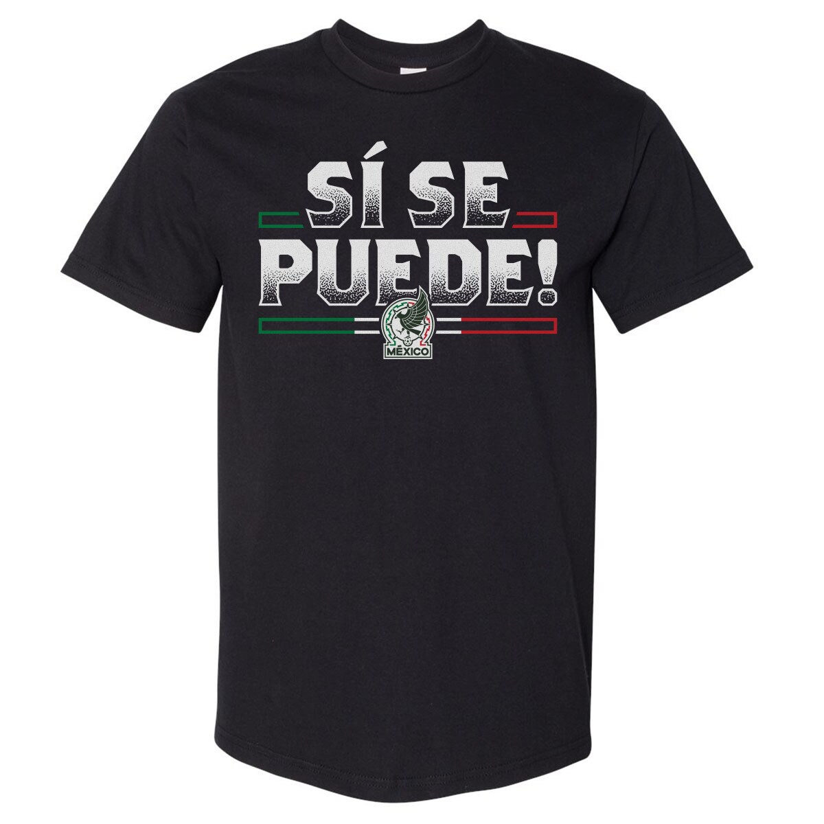 Shop mexico national team 500 level si se puede heavyweight t-shirt – black – Mexico Football Shirts & World Cup Jerseys