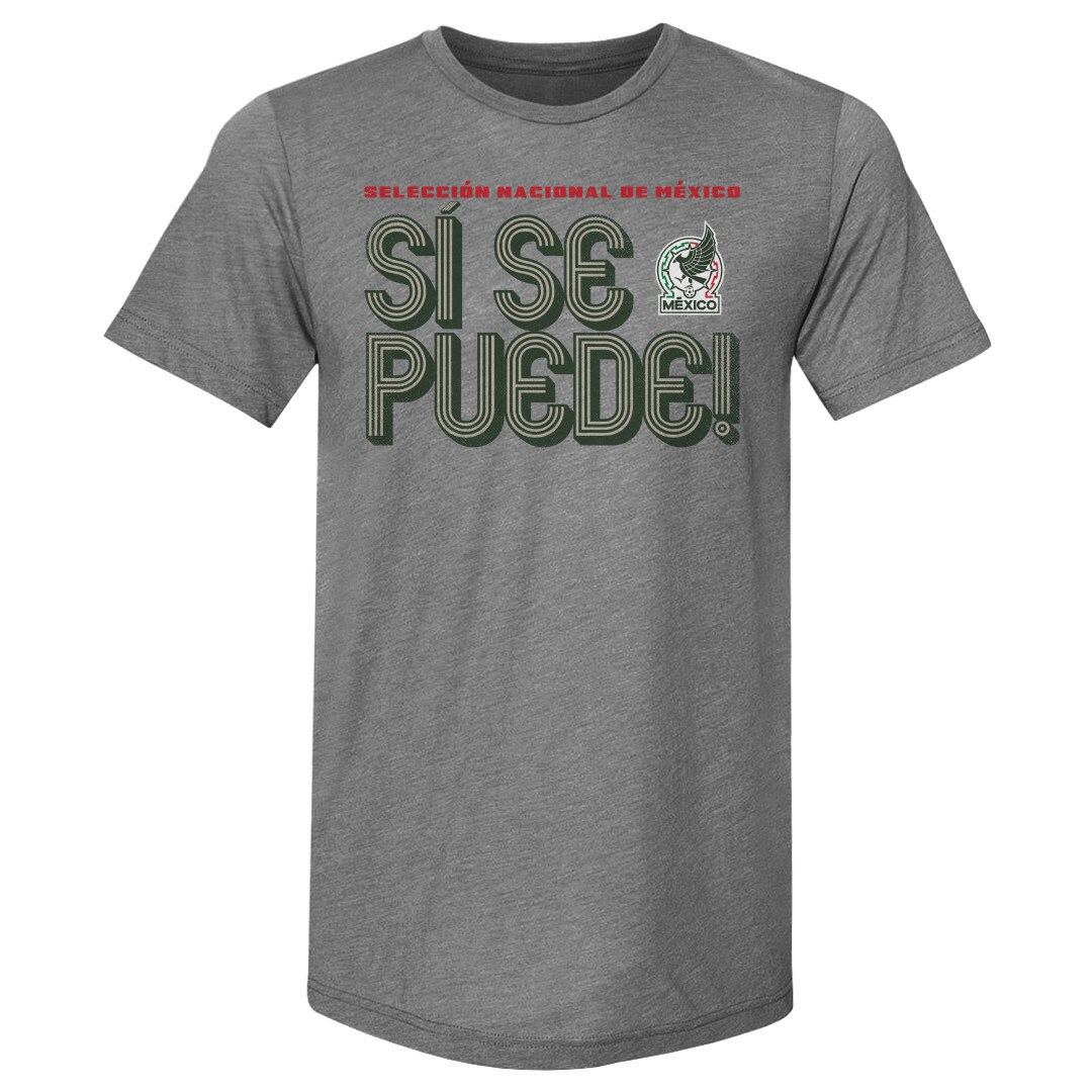 Shop mexico national team 500 level si se puede inline bold premium tri-blend t-shirt – gray – Mexico Football Shirts & World Cup Jerseys