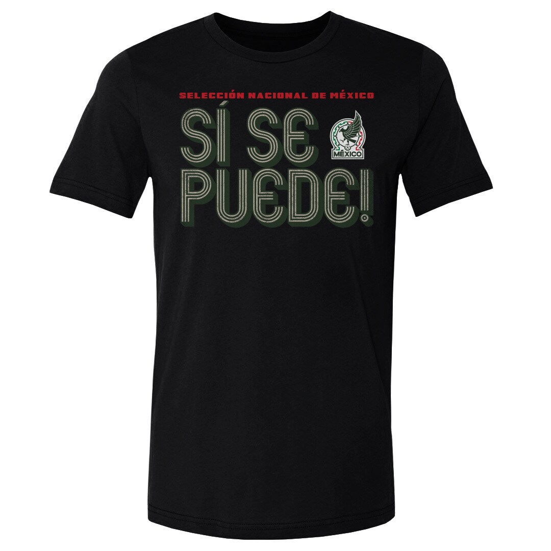 Shop mexico national team 500 level si se puede inline bold t-shirt – black – Mexico Football Shirts & World Cup Jerseys