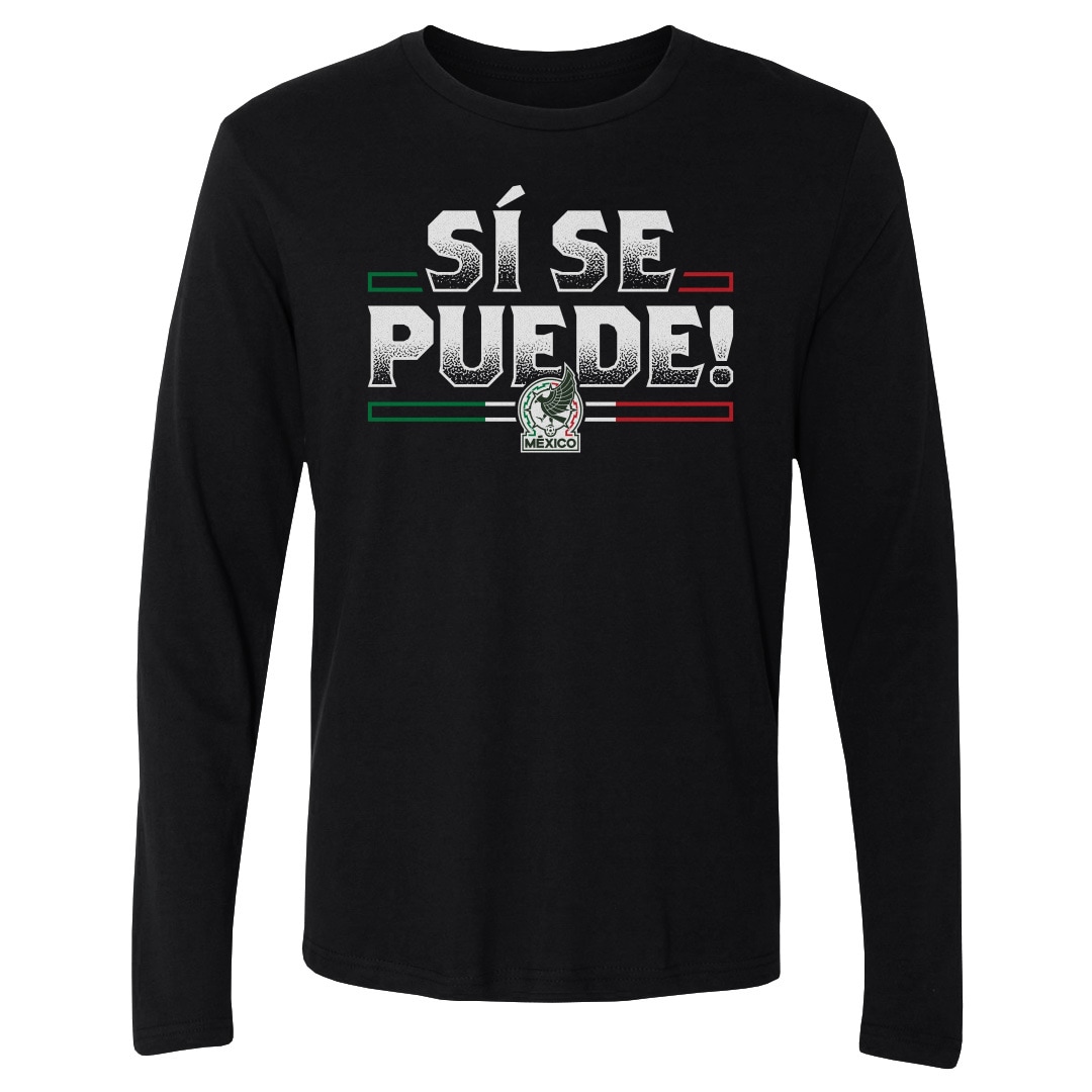 Shop mexico national team 500 level si se puede long sleeve t-shirt – black – Mexico Football Shirts & World Cup Jerseys