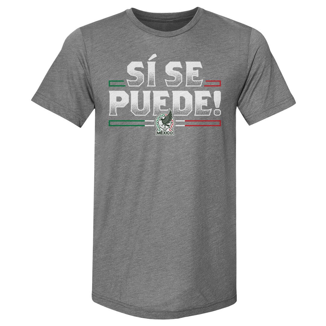 Shop mexico national team 500 level si se puede premium tri-blend t-shirt – gray – Mexico Football Shirts & World Cup Jerseys