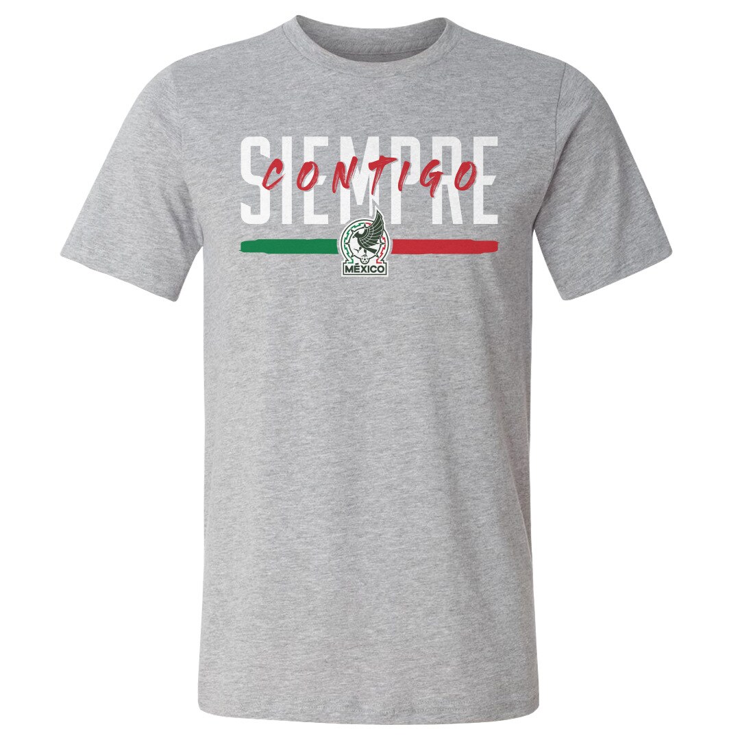 Shop mexico national team 500 level siempre contigo cotton t-shirt – heather gray – Mexico Football Shirts & World Cup Jerseys