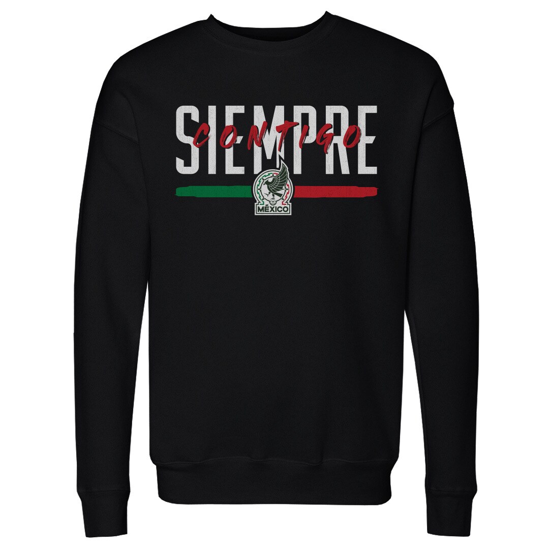 Shop mexico national team 500 level siempre contigo crewneck sweatshirt – black – Mexico Football Shirts & World Cup Jerseys