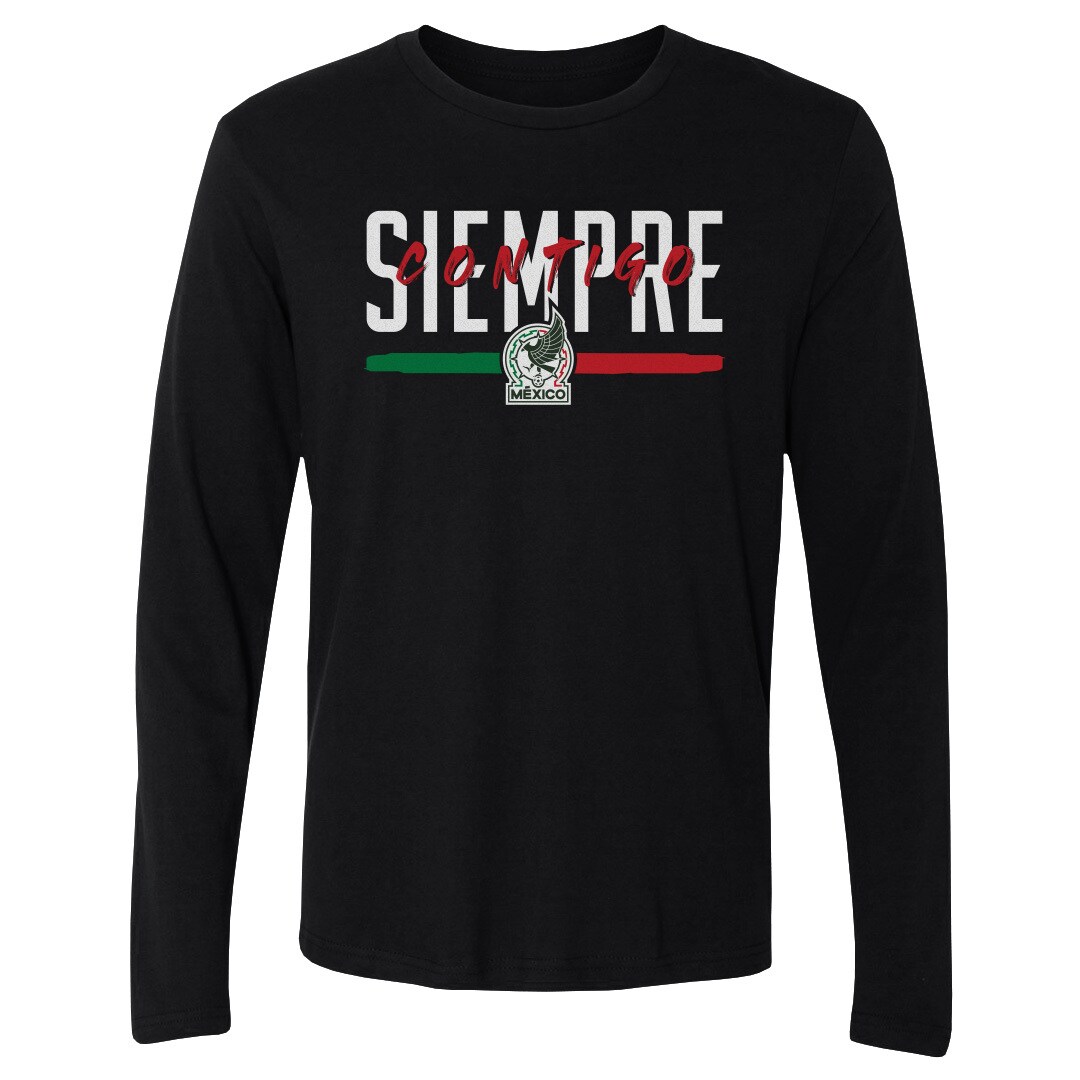 Shop mexico national team 500 level siempre contigo long sleeve t-shirt – black – Mexico Football Shirts & World Cup Jerseys