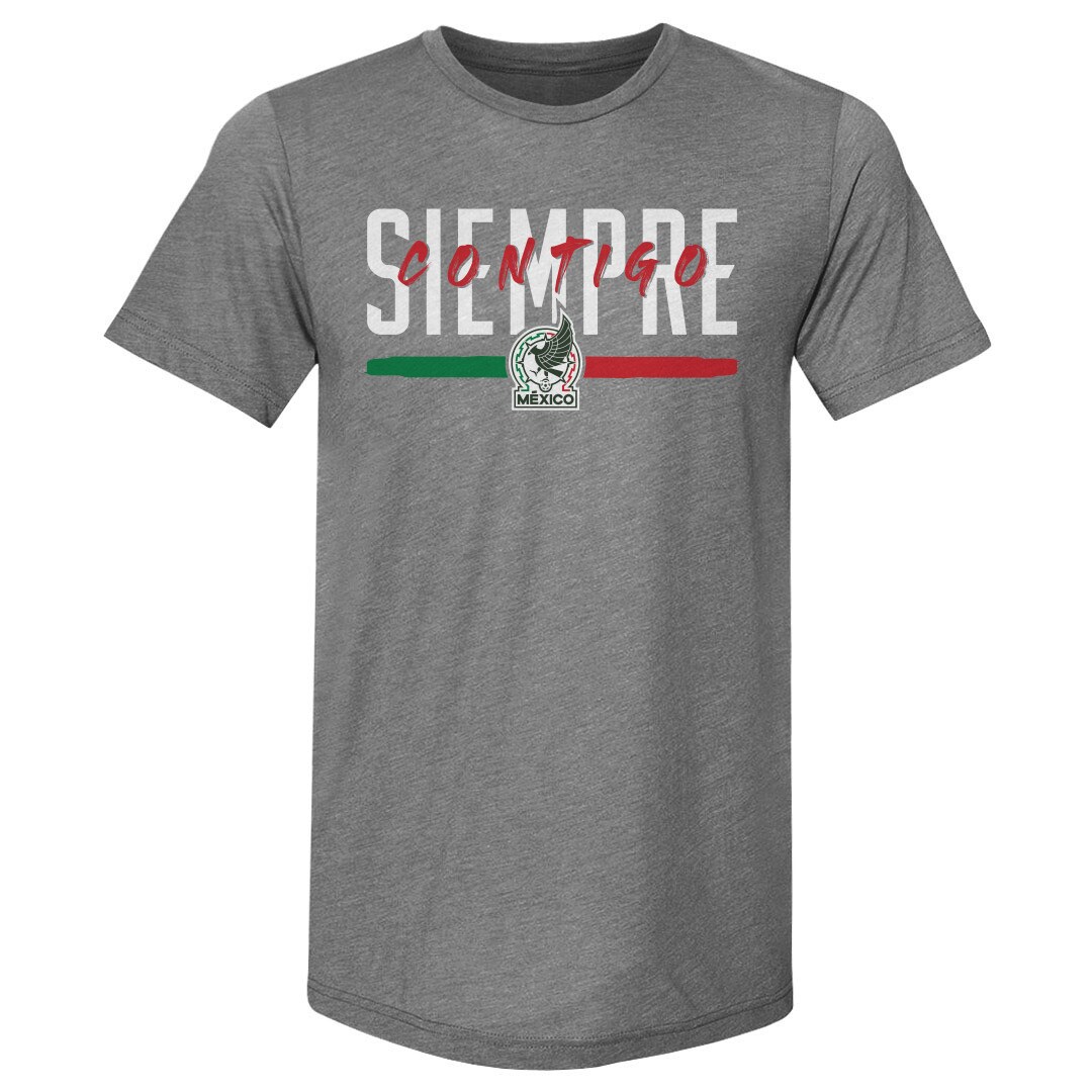 Shop mexico national team 500 level siempre contigo premium tri-blend t-shirt – gray – Mexico Football Shirts & World Cup Jerseys