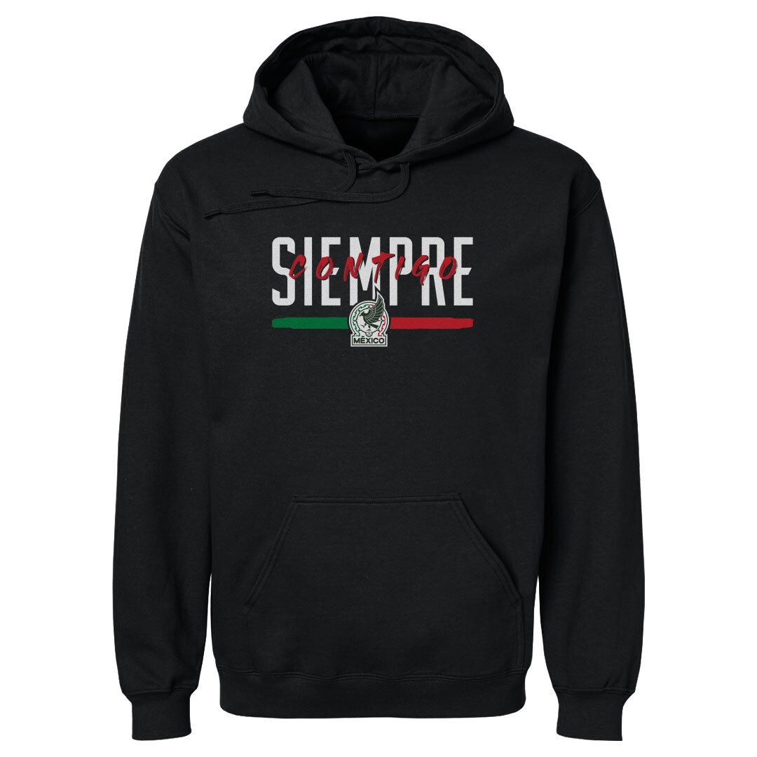 Shop mexico national team 500 level siempre contigo pullover hoodie – black – Mexico Football Shirts & World Cup Jerseys