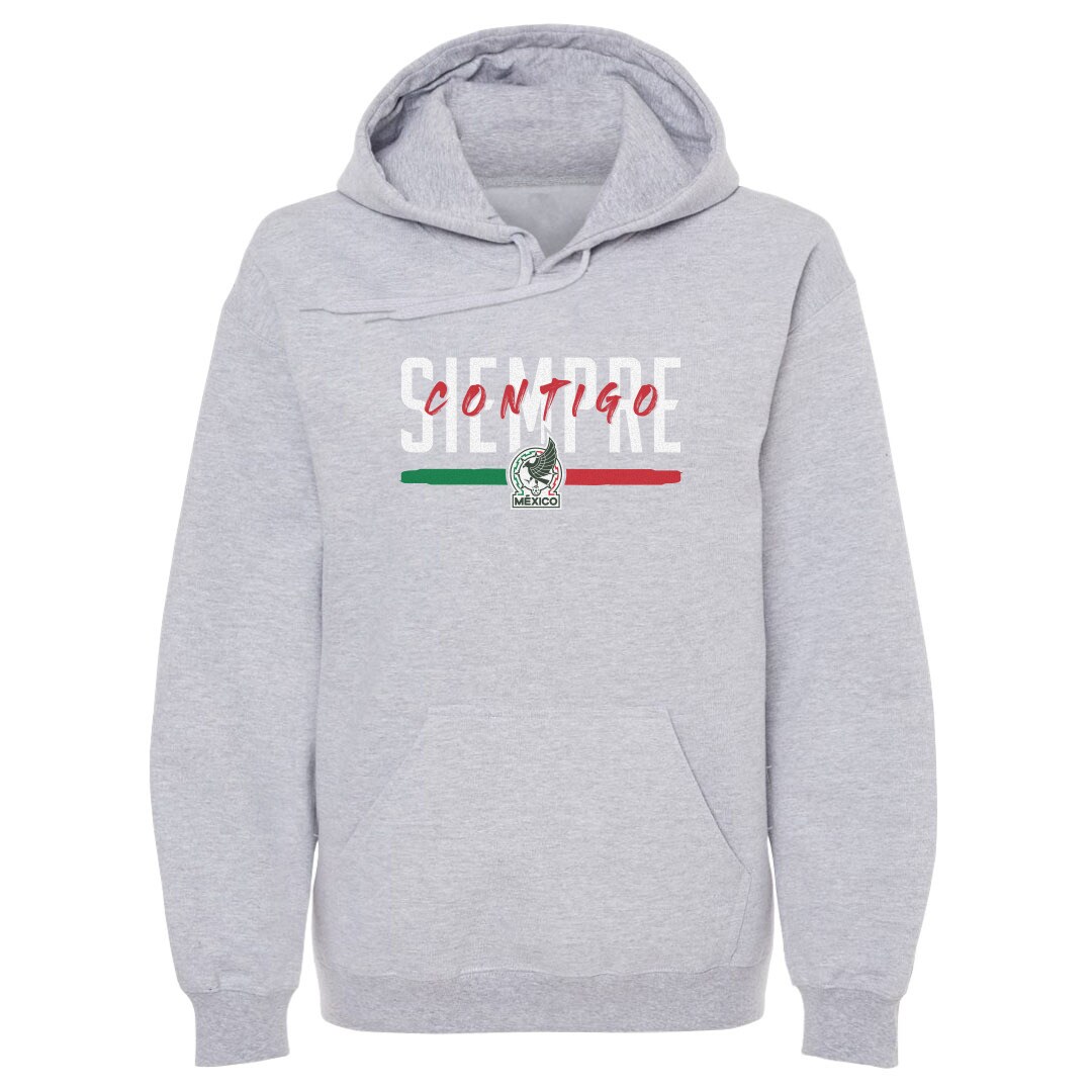 Shop mexico national team 500 level siempre contigo pullover hoodie – gray – Mexico Football Shirts & World Cup Jerseys
