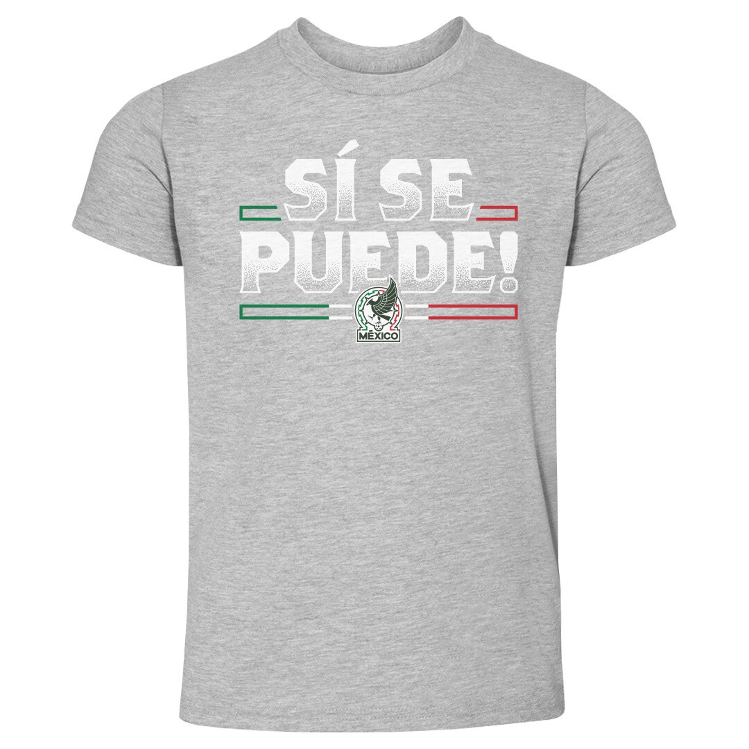 Shop mexico national team 500 level toddler si se puede t-shirt – heather gray – Mexico Football Shirts & World Cup Jerseys
