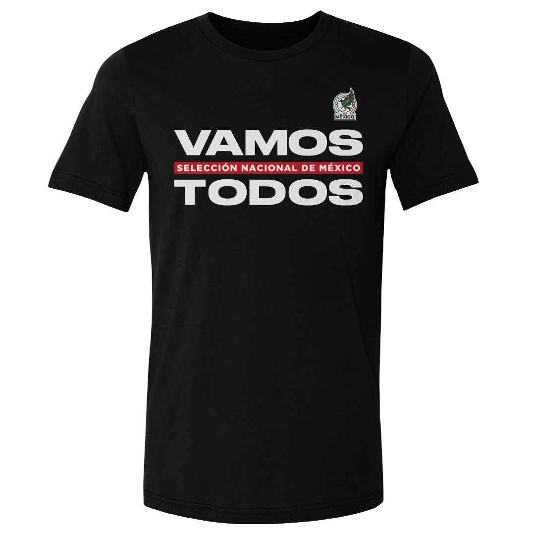 Shop mexico national team 500 level vamos todos cotton t-shirt – black – Mexico Football Shirts & World Cup Jerseys