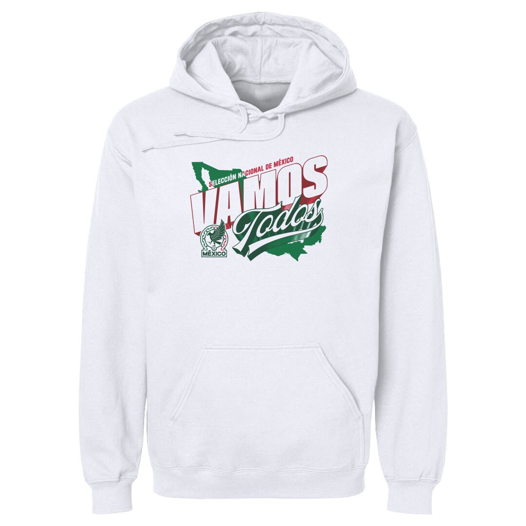 Shop mexico national team 500 level vamos todos country pullover hoodie – white – Mexico Football Shirts & World Cup Jerseys