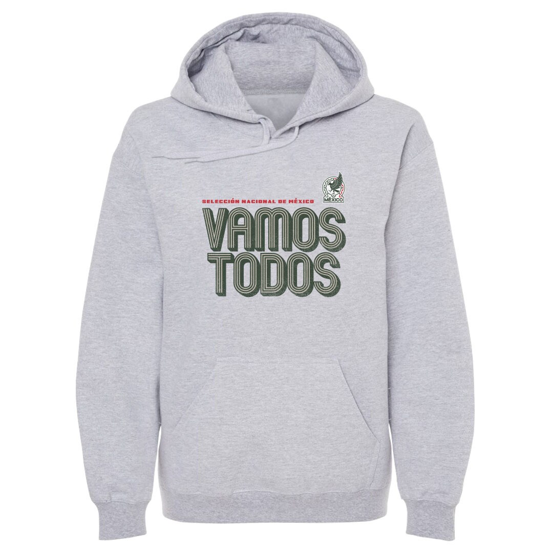 Shop mexico national team 500 level vamos todos inline bold pullover hoodie – gray – Mexico Football Shirts & World Cup Jerseys