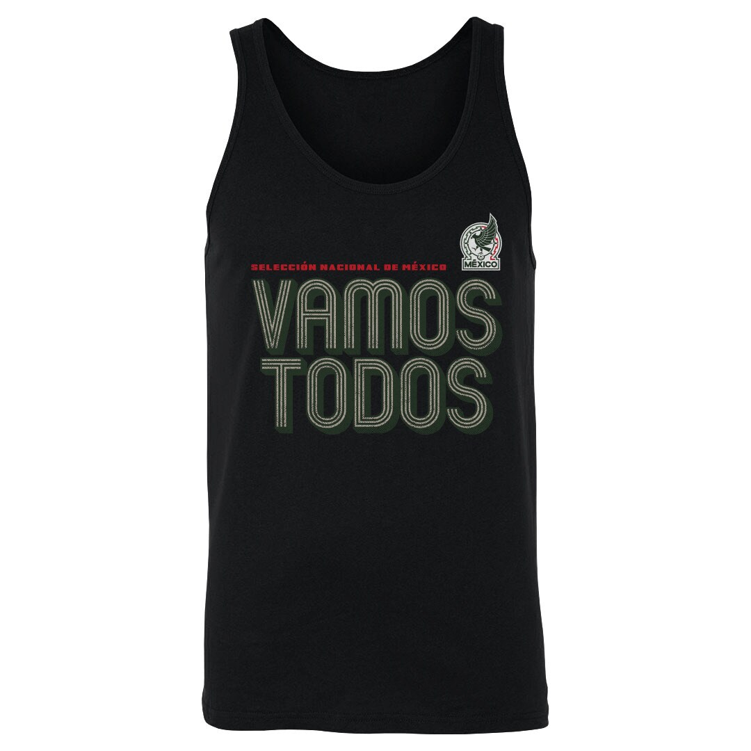Shop mexico national team 500 level vamos todos inline bold tank top – black – Mexico Football Shirts & World Cup Jerseys