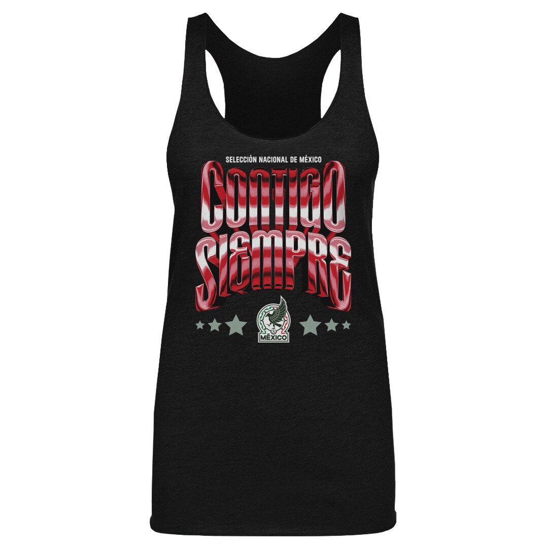 Shop mexico national team 500 level women8217s contigo siempre vintage tri-blend tank top – black – Mexico Football Shirts & World Cup Jerseys