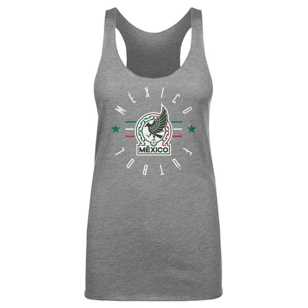 Shop mexico national team 500 level women8217s futbol tri-blend racerback tank top – gray – Mexico Football Shirts & World Cup Jerseys