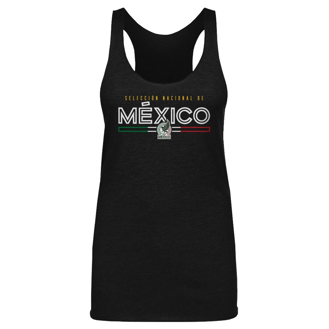 Shop mexico national team 500 level women8217s inline tri-blend racerback tank top – black – Mexico Football Shirts & World Cup Jerseys
