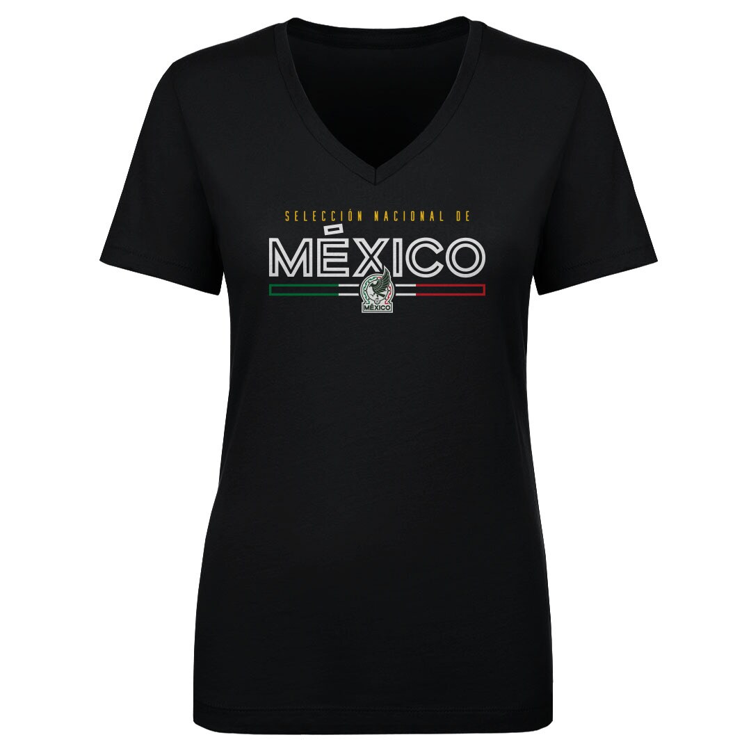 Shop mexico national team 500 level women8217s inline v-neck t-shirt – black – Mexico Football Shirts & World Cup Jerseys