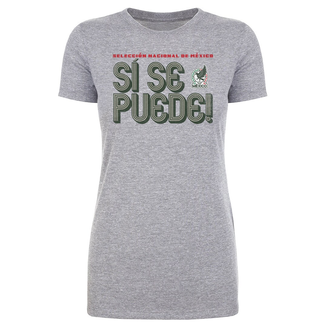 Shop mexico national team 500 level women8217s si se puede inline bold t-shirt – heather gray – Mexico Football Shirts & World Cup Jerseys