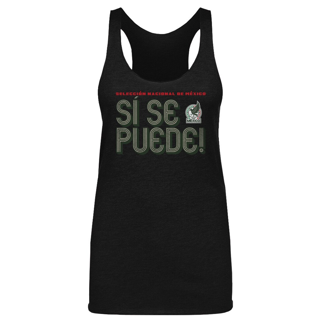 Shop mexico national team 500 level women8217s si se puede inline bold tri-blend racerback tank top – black – Mexico Football Shirts & World Cup Jerseys