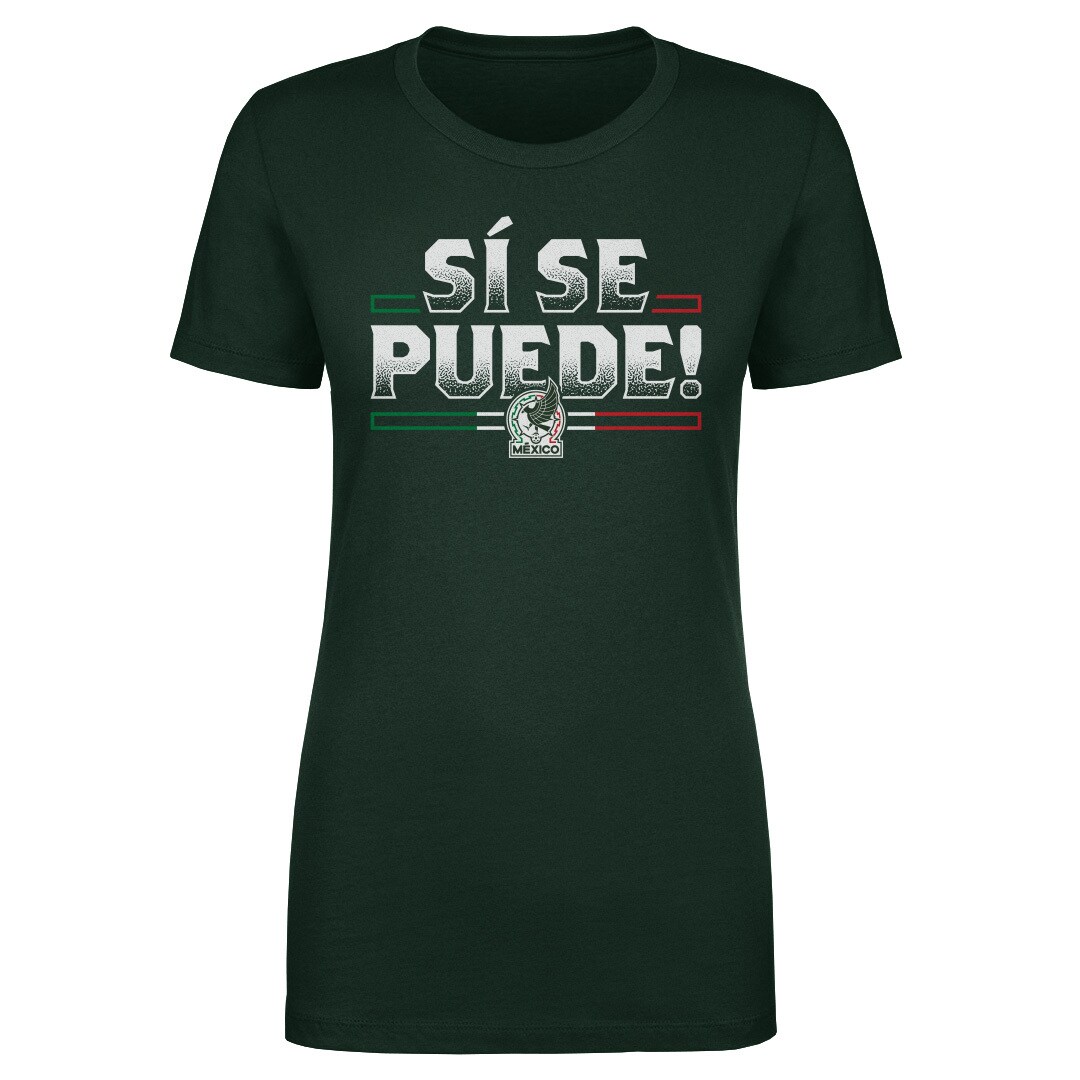 Shop mexico national team 500 level women8217s si se puede t-shirt – forest green – Mexico Football Shirts & World Cup Jerseys