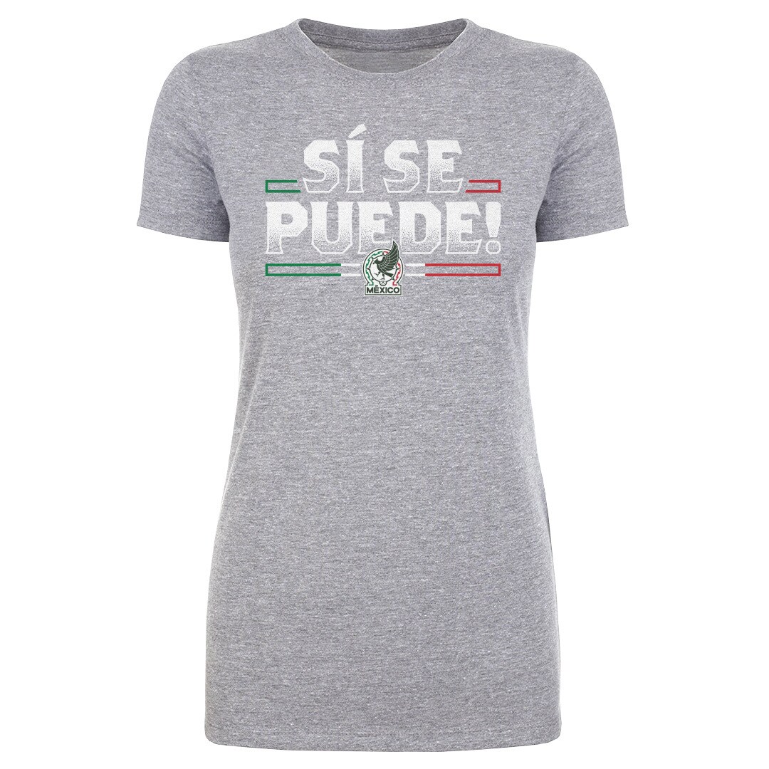Shop mexico national team 500 level women8217s si se puede t-shirt – heather gray – Mexico Football Shirts & World Cup Jerseys