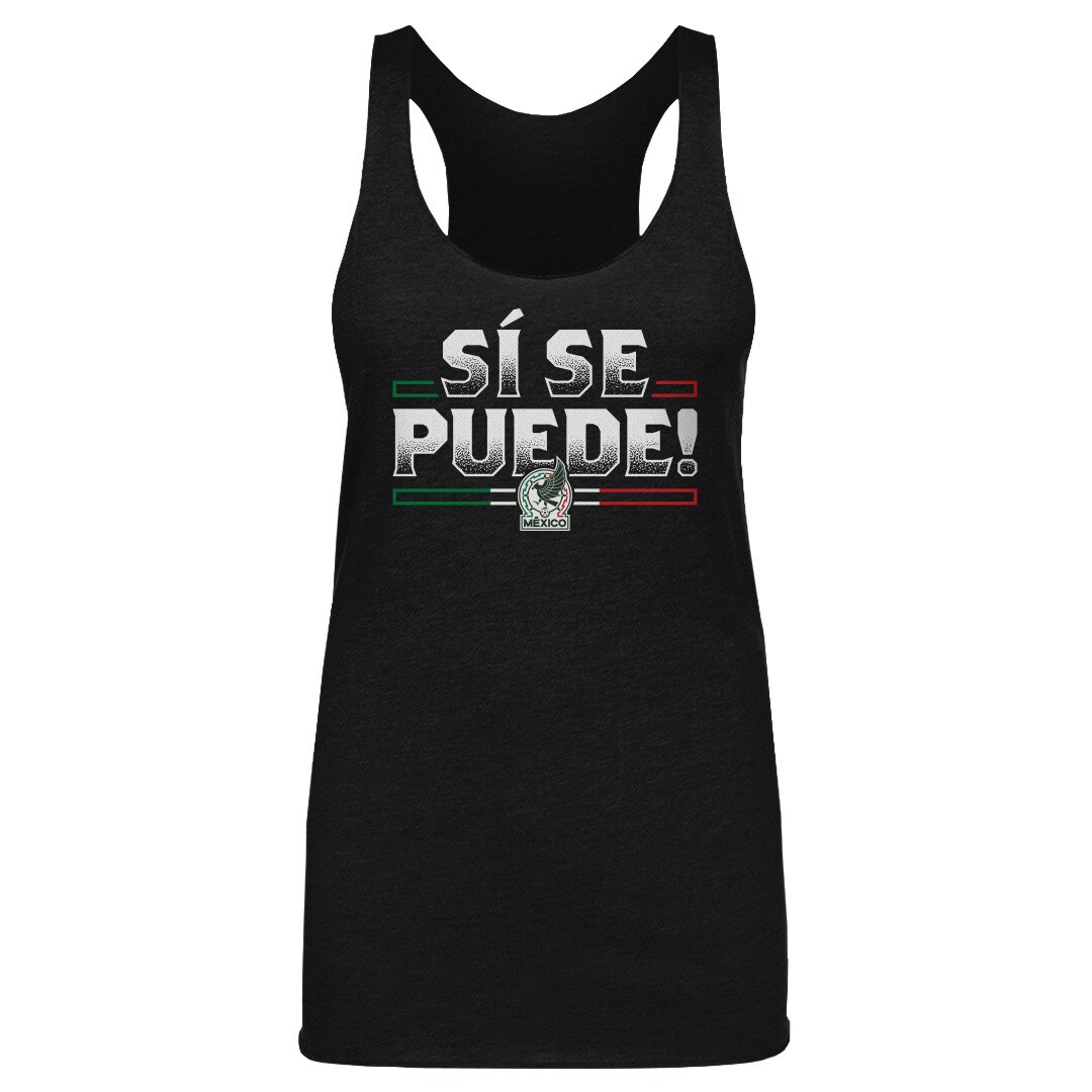 Shop mexico national team 500 level women8217s si se puede tri-blend racerback tank top – black – Mexico Football Shirts & World Cup Jerseys