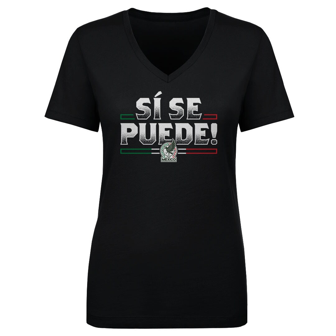 Shop mexico national team 500 level women8217s si se puede v-neck t-shirt – black – Mexico Football Shirts & World Cup Jerseys