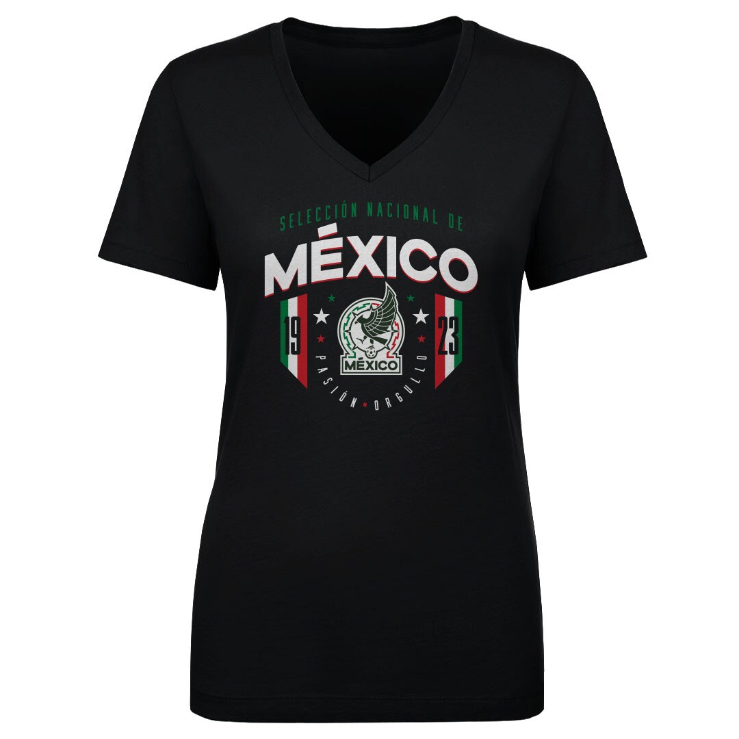 Shop mexico national team 500 level women8217s v-neck t-shirt – black – Mexico Football Shirts & World Cup Jerseys