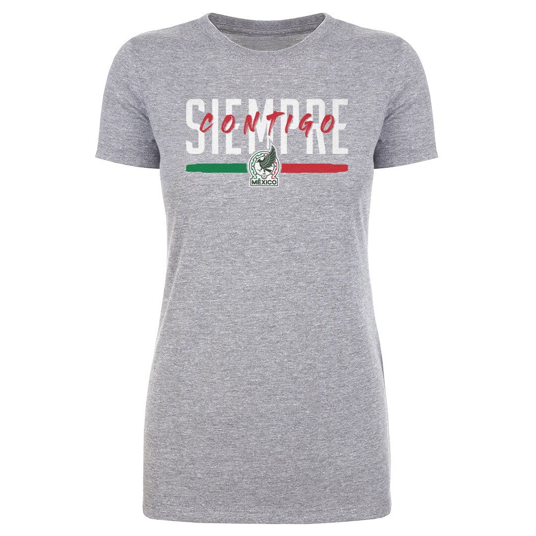 Shop mexico national team 500 level women8217s vamos todos country v-neck t-shirt – heather gray – Mexico Football Shirts & World Cup Jerseys