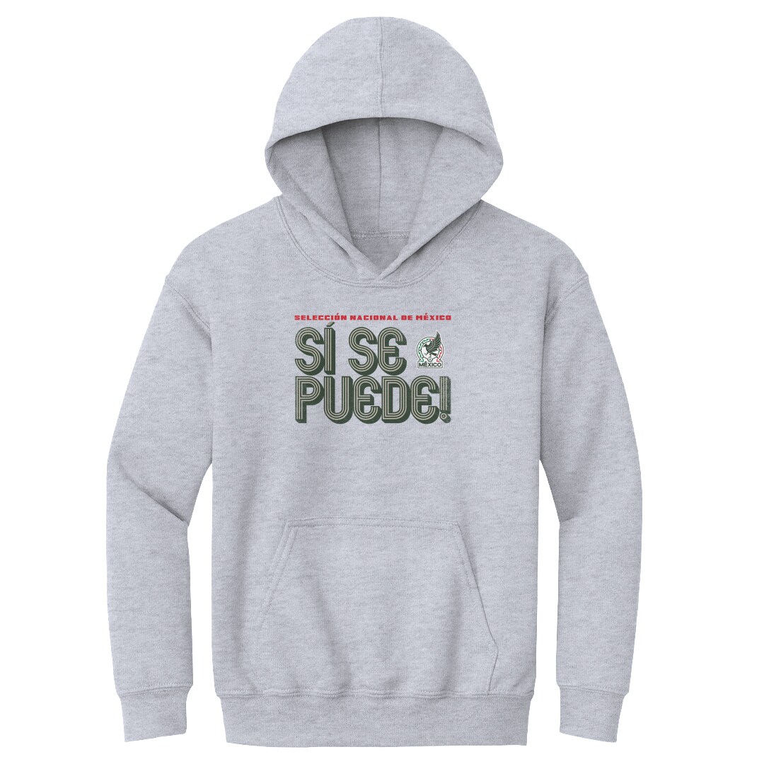 Shop mexico national team 500 level youth si se puede inline bold pullover hoodie – gray – Mexico Football Shirts & World Cup Jerseys