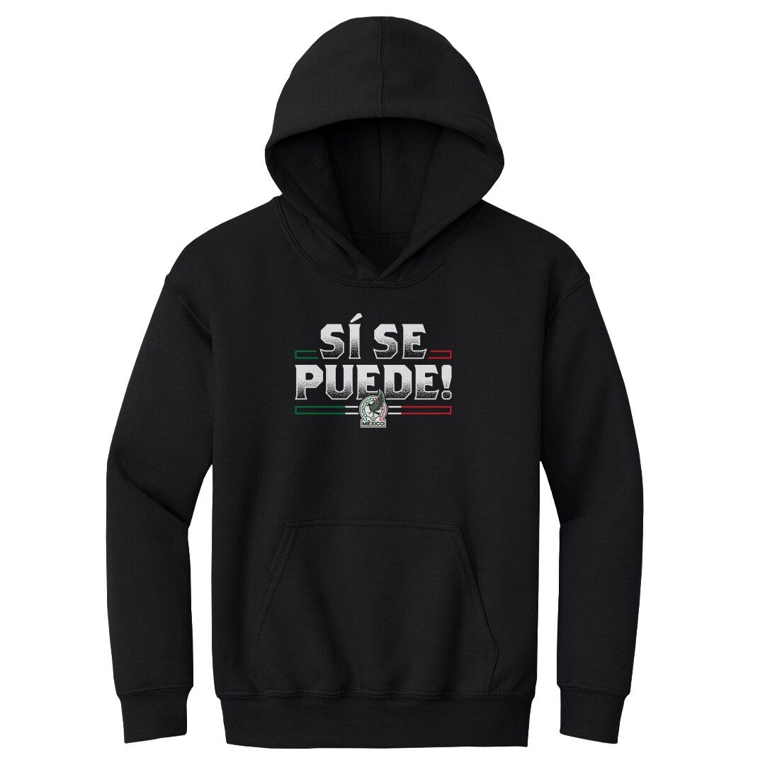 Shop mexico national team 500 level youth si se puede pullover hoodie – black – Mexico Football Shirts & World Cup Jerseys