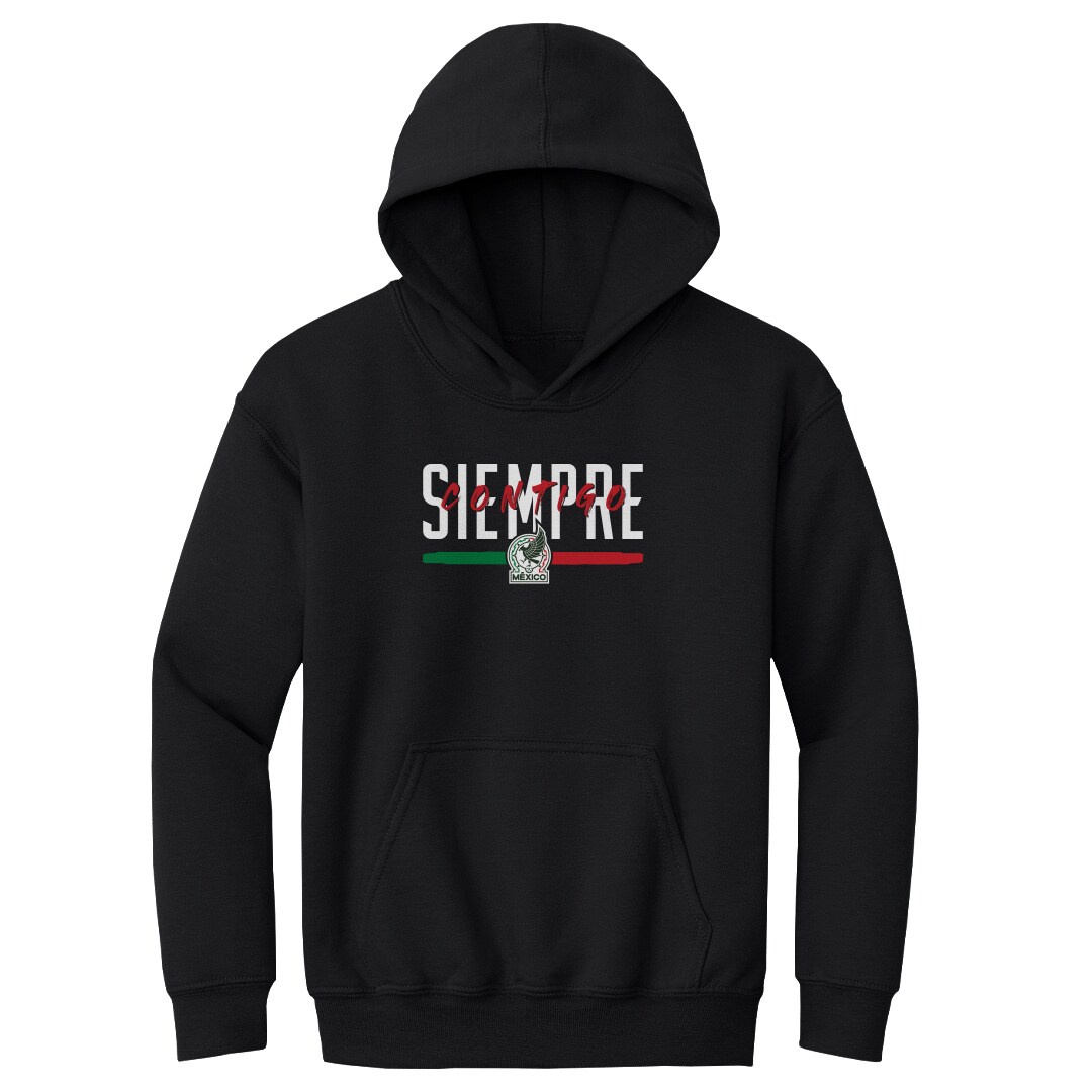 Shop mexico national team 500 level youth siempre contigo pullover hoodie – black – Mexico Football Shirts & World Cup Jerseys