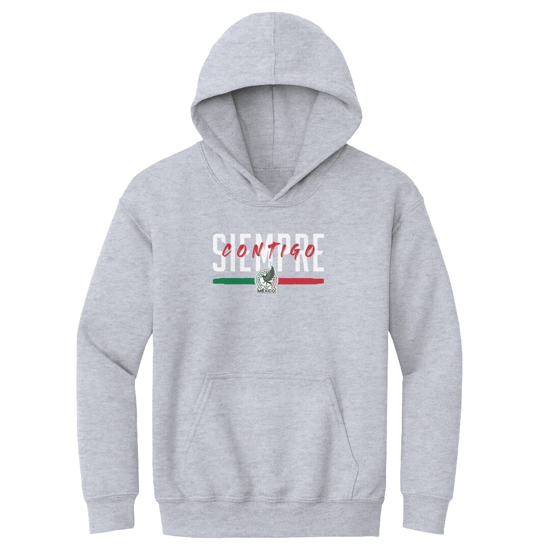 Shop mexico national team 500 level youth siempre contigo pullover hoodie – gray – Mexico Football Shirts & World Cup Jerseys