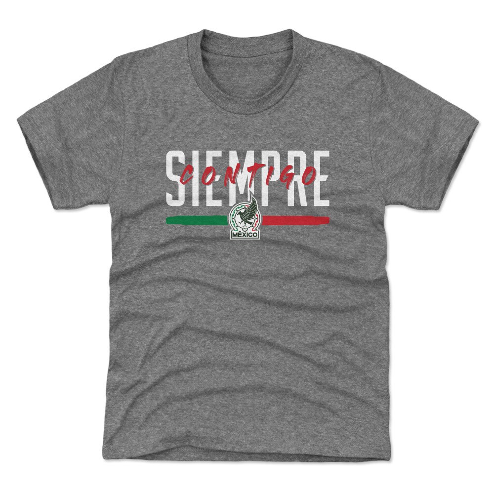 Shop mexico national team 500 level youth siempre contigo t-shirt – gray – Mexico Football Shirts & World Cup Jerseys
