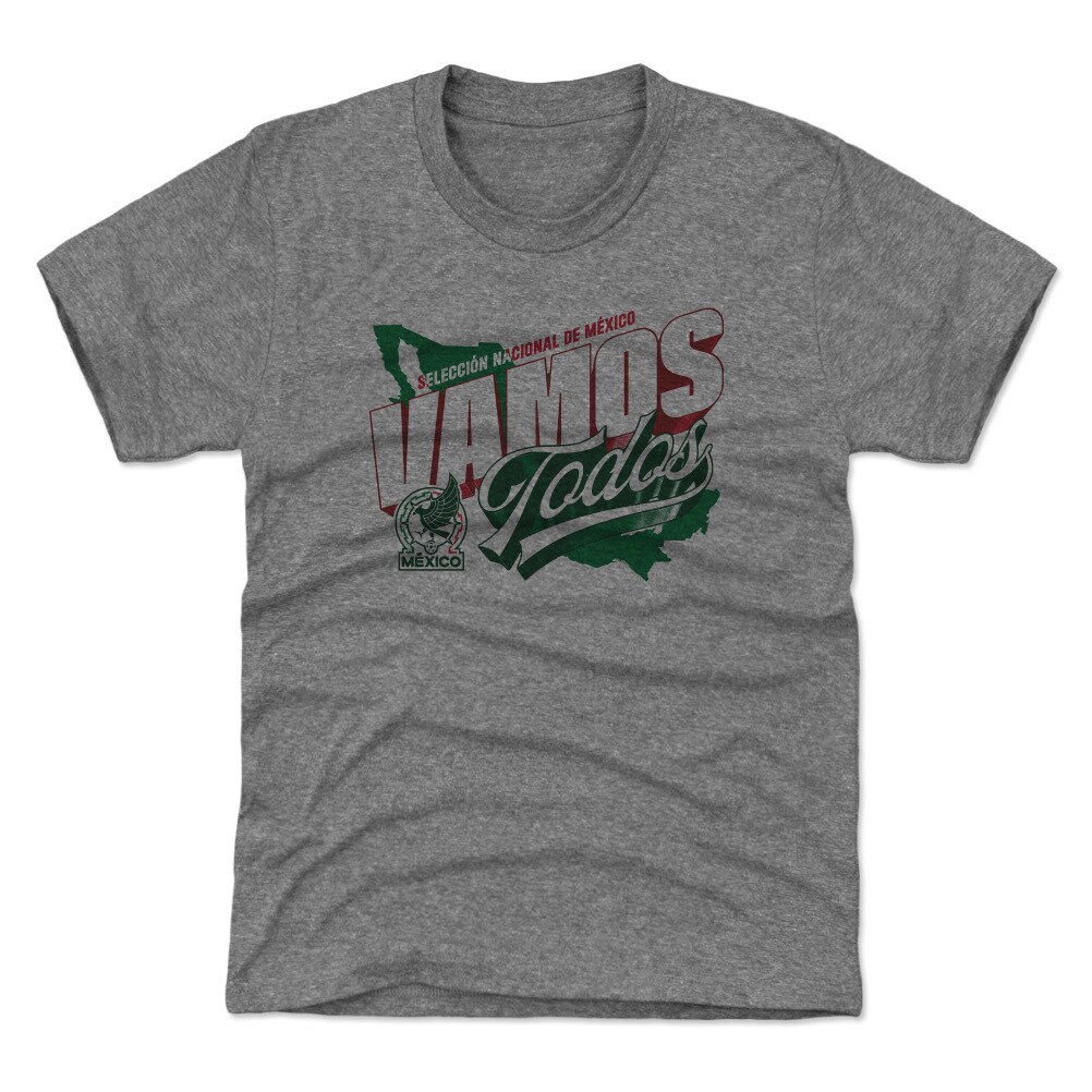 Shop mexico national team 500 level youth vamos todos country t-shirt – gray – Mexico Football Shirts & World Cup Jerseys